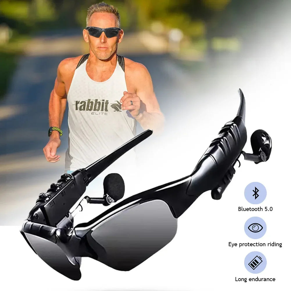 Experience music and calls on the go with our 5.0 Smart Bluetooth Audio Glasses, perfect for outdoor sports and cycling!